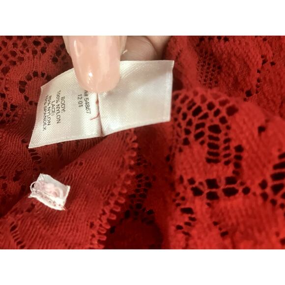 Vintage y2k VICTORIA'S SECRET 2001 Holiday Collection Lace Wrap Top Red Size M - Picture 5 of 8